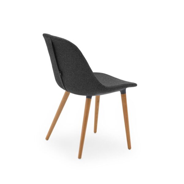 Chair Shell-N Pad Natural Wood Leg Anthracite - Image 2