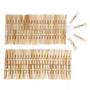 Bamboo Clothes Pegs 100Pcs