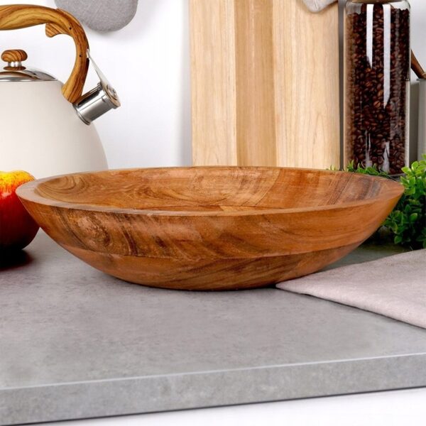 Acacia Wood Bowl 28x7cm
