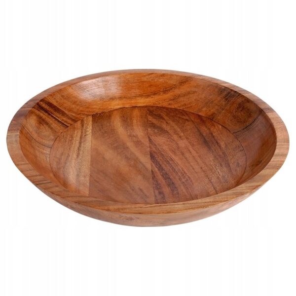 Acacia Wood Bowl 28x7cm - Image 6