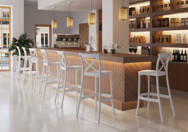 Bar Chair Capri 75cm Beige/Wenge