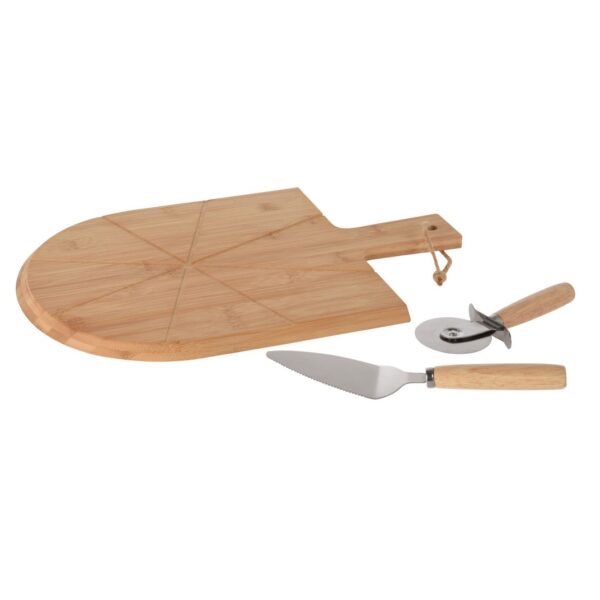 Bamboo Pizza Cutting Board Set - Image 2