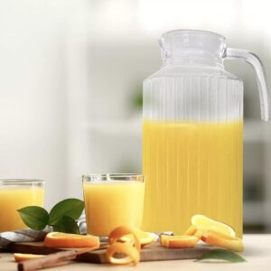 Quadro Glass Jug with White Lid 1.70Lt