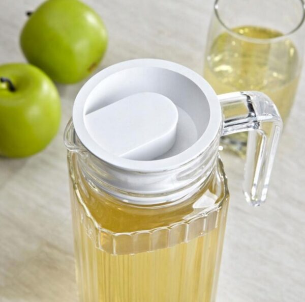 Quadro Glass Jug with White Lid 1.10Lt - Image 3