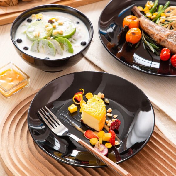 Diwali Black Side Plate 19cm