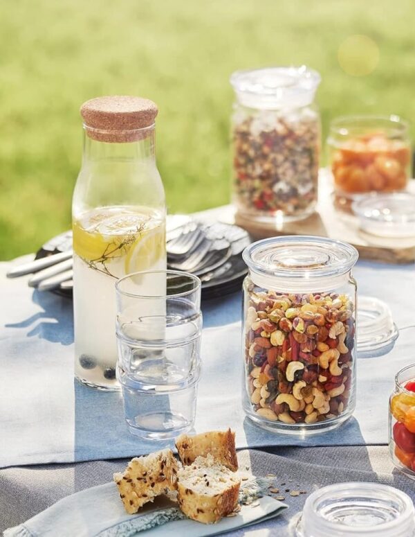 Pure Glass Jar with Lid 1 Lt