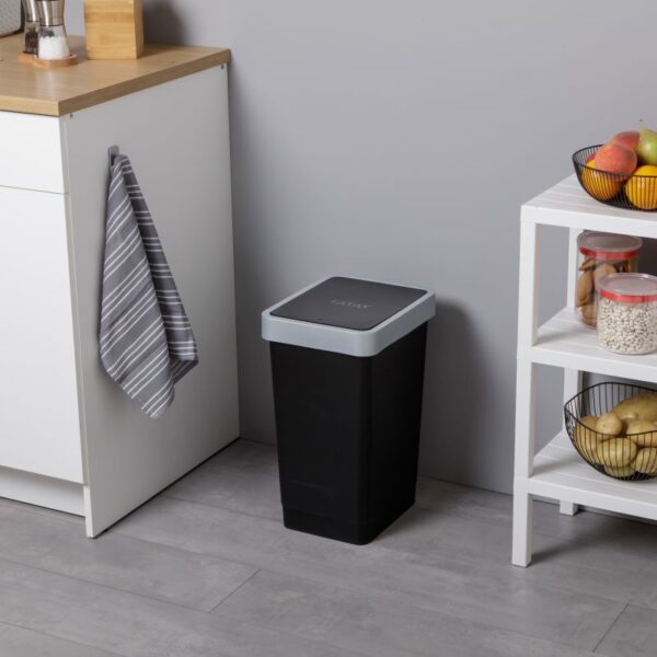 Smart Swing Dustbin 25 Lt Black