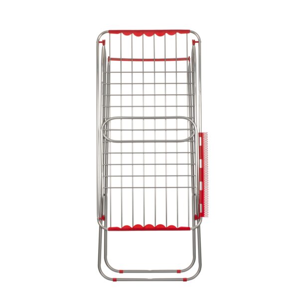 Foldable Aluminium Clothes Airer 20m Red - Image 6