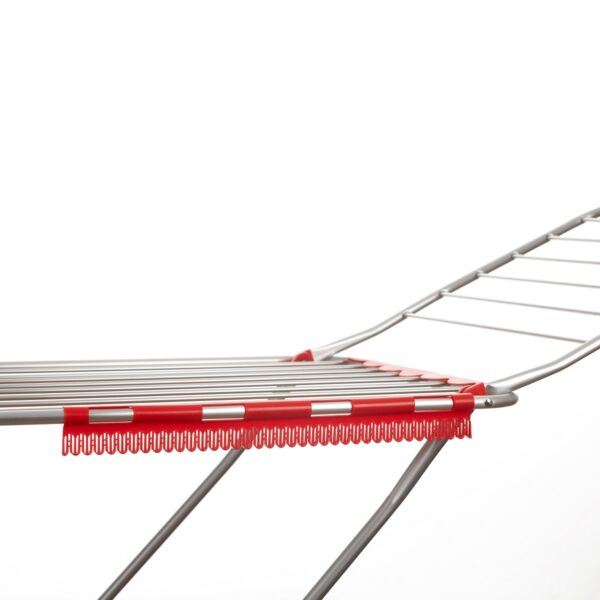 Foldable Aluminium Clothes Airer 20m Red - Image 5
