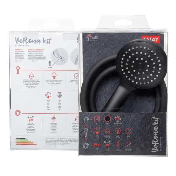 Verona Shower Kit Black - Image 2