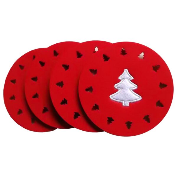 Xmas Felt Coaster Set 4 Pcs
