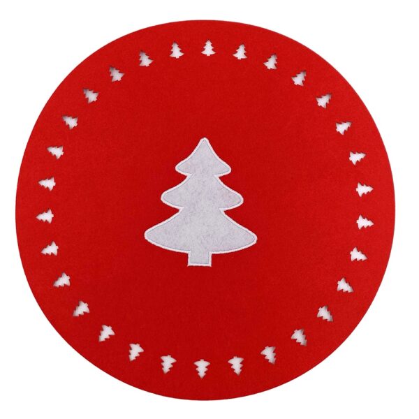 Xmas Felt Round Underplate 35cm