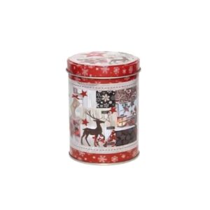 Xmas Round Metal Container