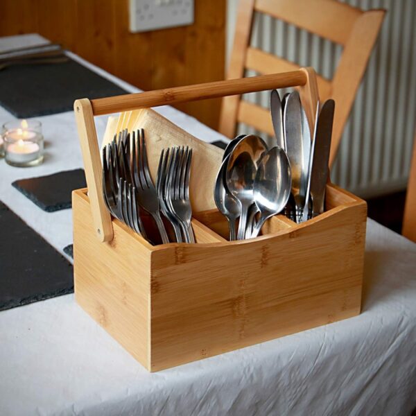 Bamboo Cutlery Holder