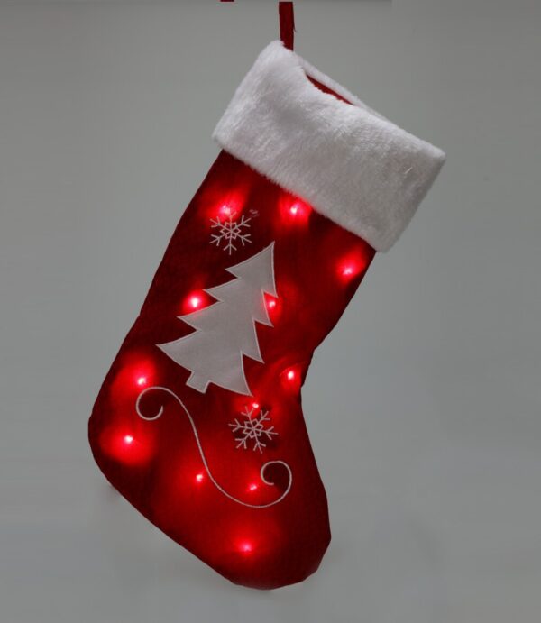 Xmas Stocking with LED 41cm - Image 4