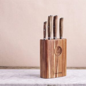 Mauviel Acacia Knife Block Copper