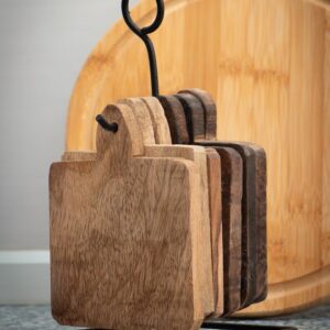 Wooden Coasters Set 6 Pcs