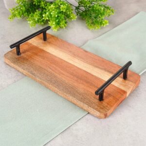 Wooden Serving Tray with Handles 30x15cm