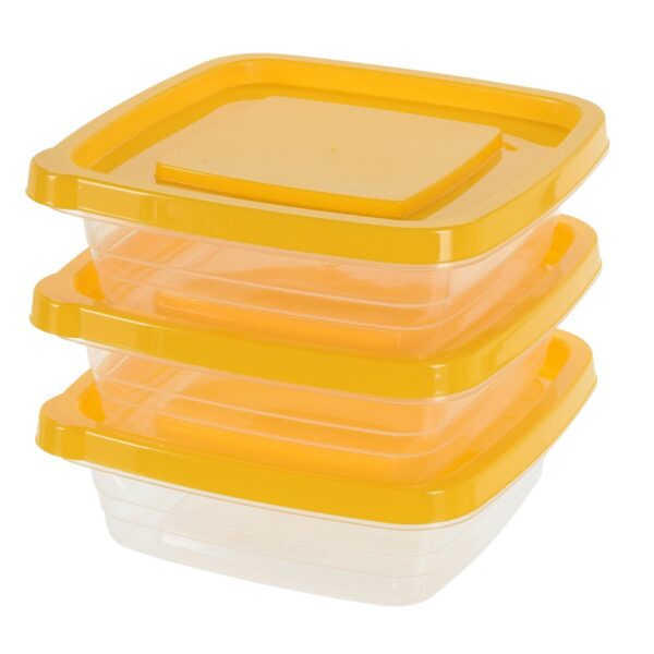 Storage Rect Boxes Set 3 Pcs 990ml - Image 2