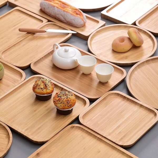 Serving Tray Bamboo 25x25cm - Image 3