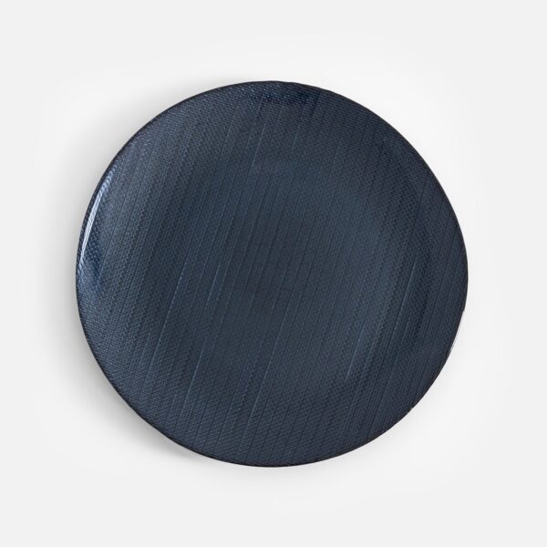 Navy Glass Side Plate 21cm - Image 3