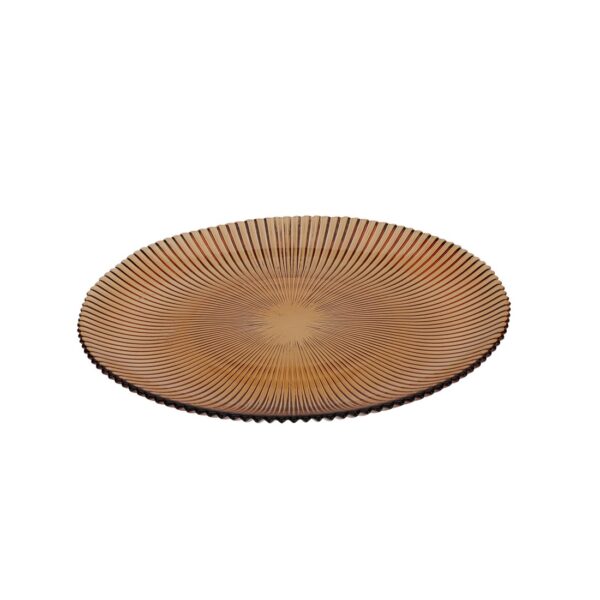Amber Glass Side Plate 21cm - Image 3