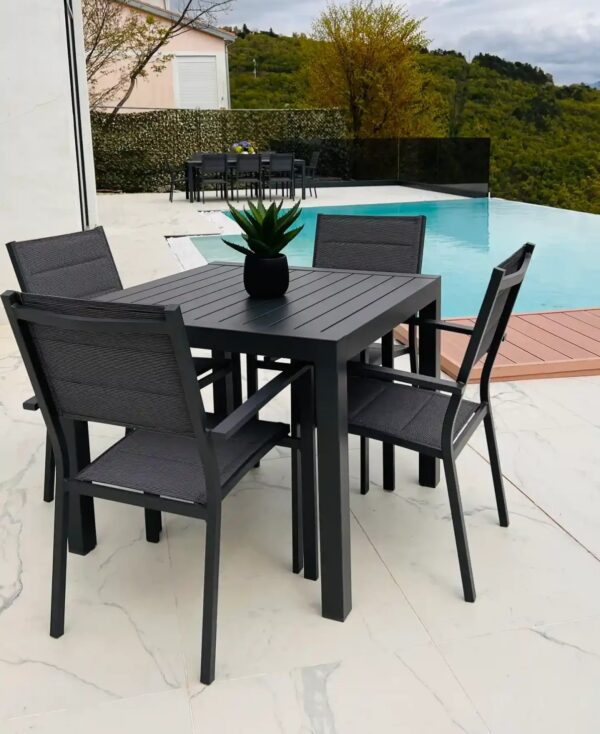 Bon Dining Table 90x90cm Grey (4 Seater)