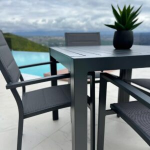 Bon Dining Table 90x90cm Grey (4 Seater)
