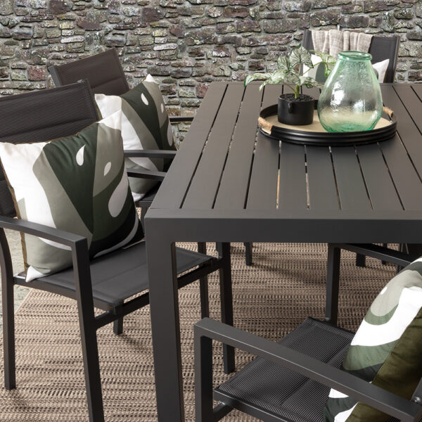 Bon Dining Table 160x90cm Grey (Seats 6)