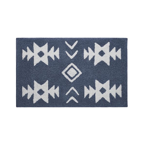 Bath Mat 45x70cm Blue/White
