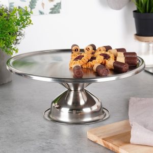 Pastry Plate Stainless Steel 33cm