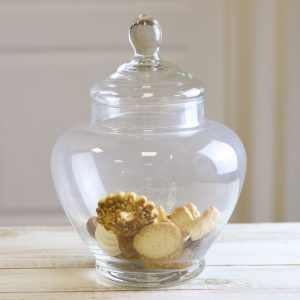 Glass Storage Vase with Lid