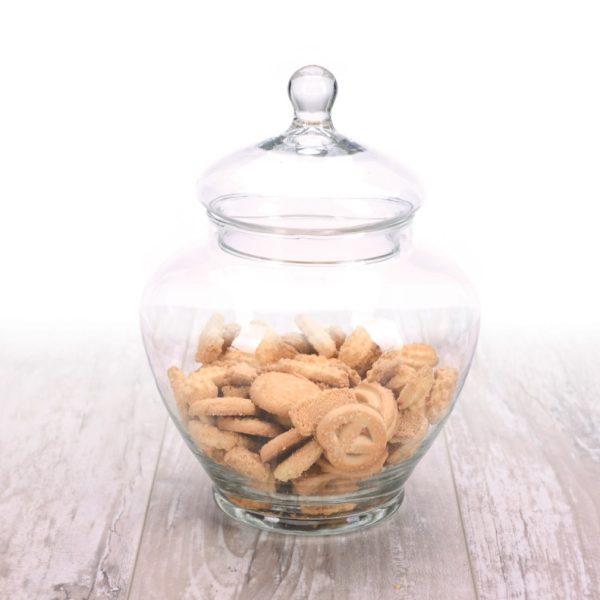 Glass Storage Vase with Lid