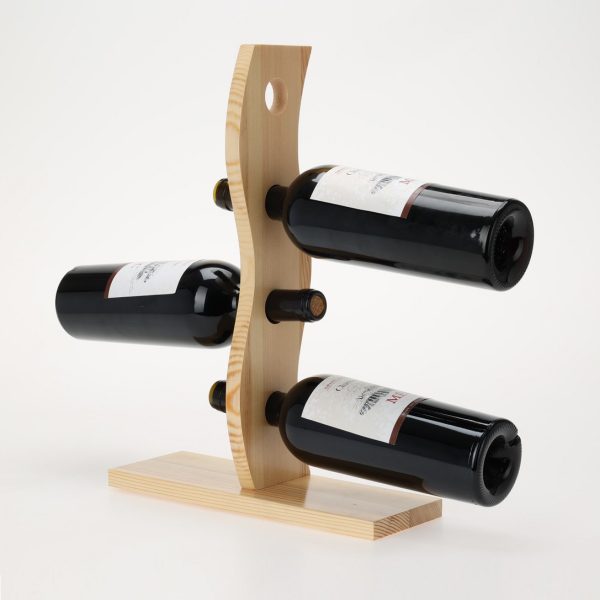 Wooden Wine Rack for 4 Bottles - Image 4