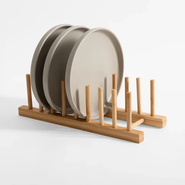 Bamboo Plate Holder 34x12cm - Image 2