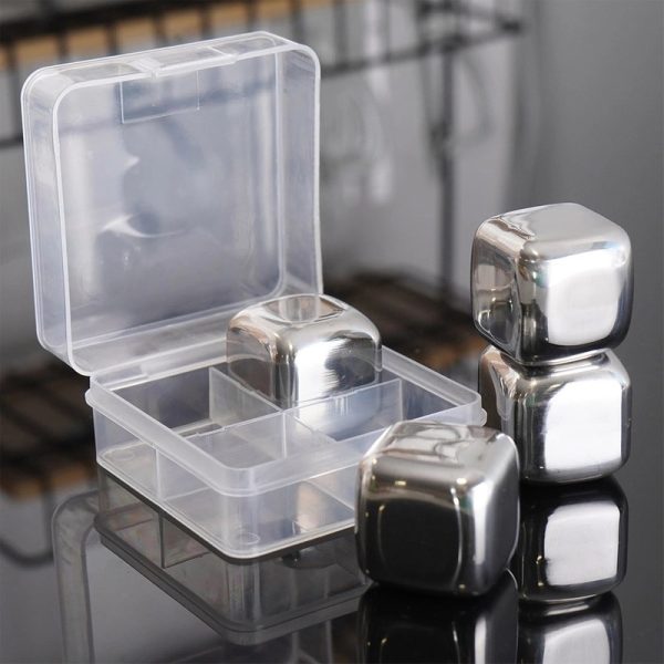 Stainless Steel Ice Cubes 4 Pcs
