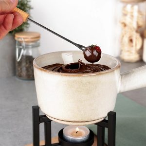 Fondue Set Porcelain with Forks