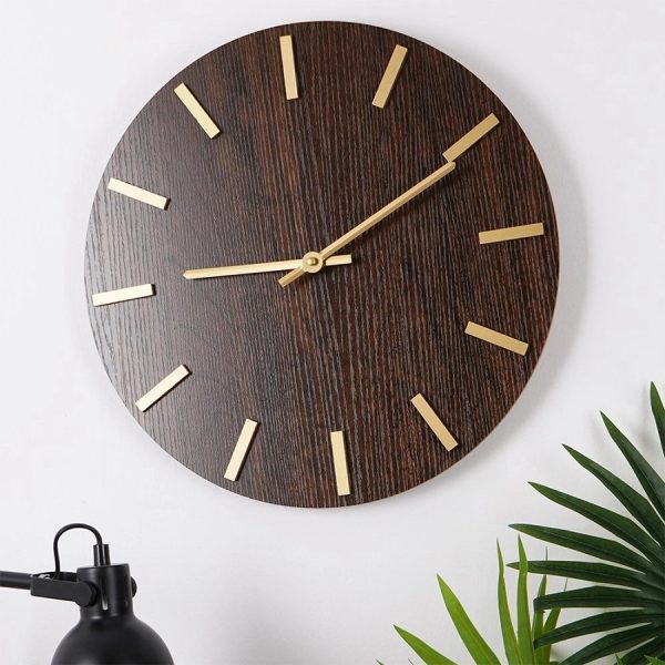Wall Clock Wood Colour 40cm