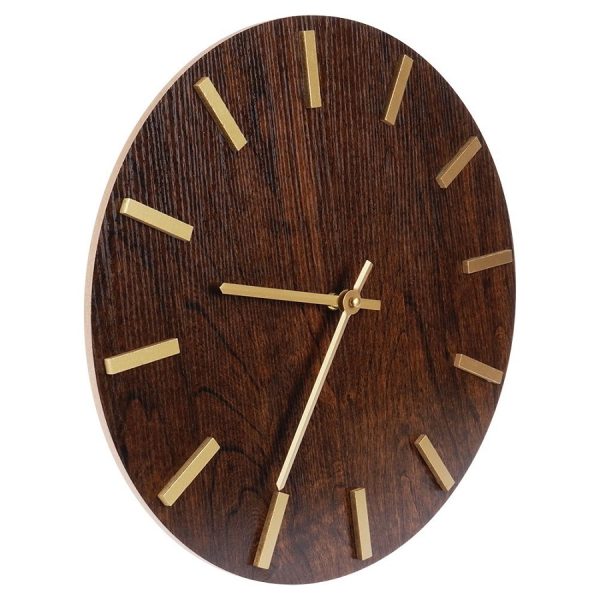 Wall Clock Wood Colour 40cm - Image 3