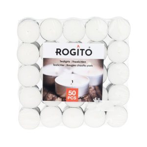 Tealight Candles White 50 Pcs