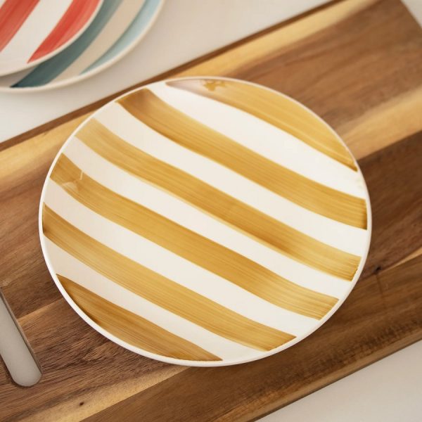 Striped Stoneware Plate 19cm (4 Colours) - Image 5