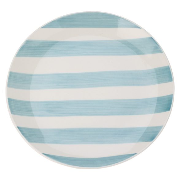 Striped Stoneware Plate 27cm (4 Colours) - Image 2