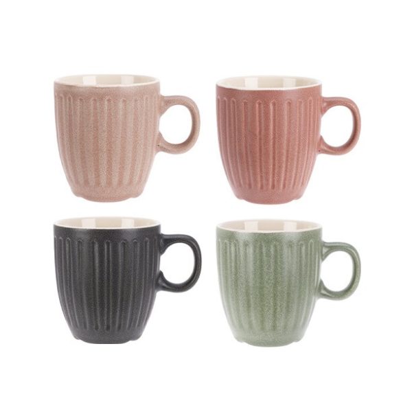 Stoneware Mug 150ml 4 Pcs