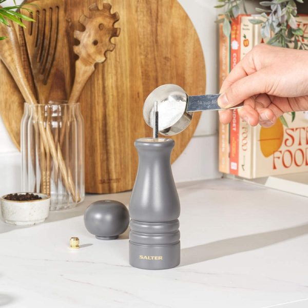 Salter Olea Salt and Pepper Mill Grey - Image 3